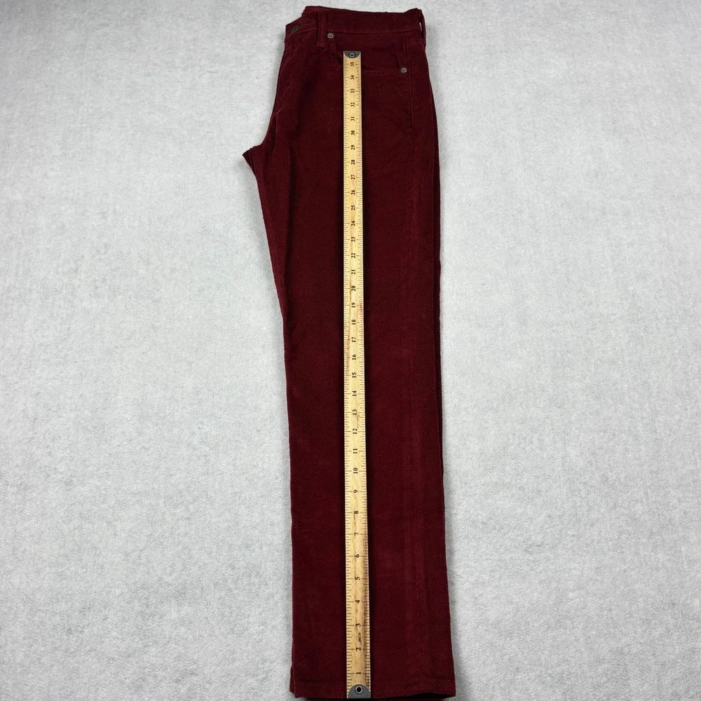 Levis Mens 31x30 511 Slim Fit Maroon Burgundy Red Fine Wale Corduroy Pants 31 30